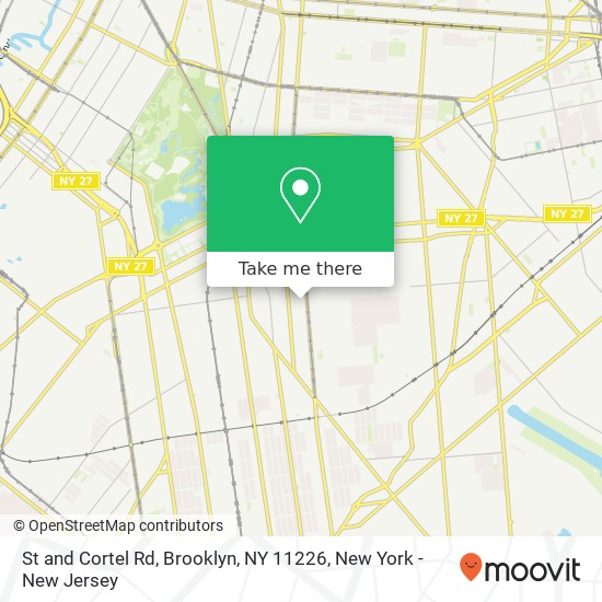 Mapa de St and Cortel Rd, Brooklyn, NY 11226