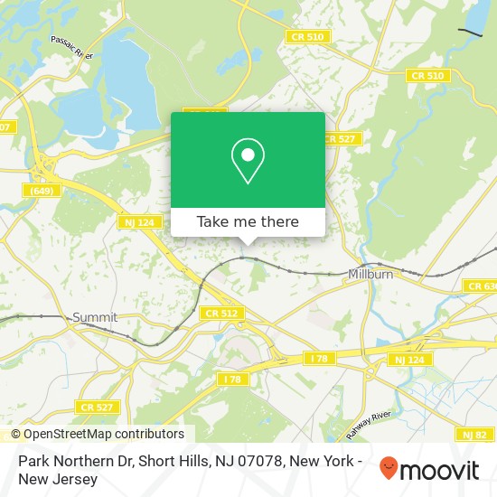 Park Northern Dr, Short Hills, NJ 07078 map