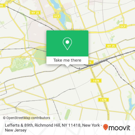 Mapa de Lefferts & 89th, Richmond Hill, NY 11418