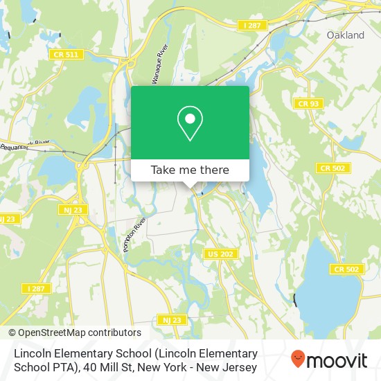 Mapa de Lincoln Elementary School (Lincoln Elementary School PTA), 40 Mill St