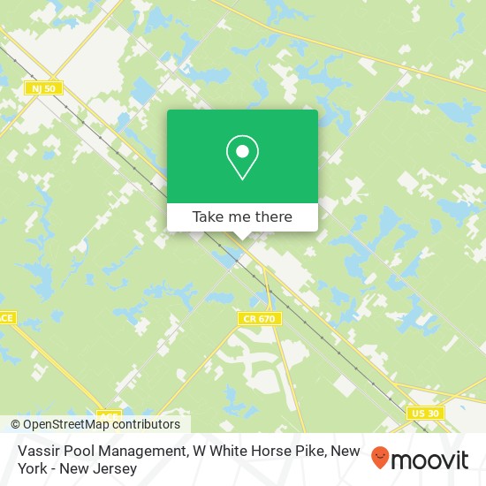 Mapa de Vassir Pool Management, W White Horse Pike
