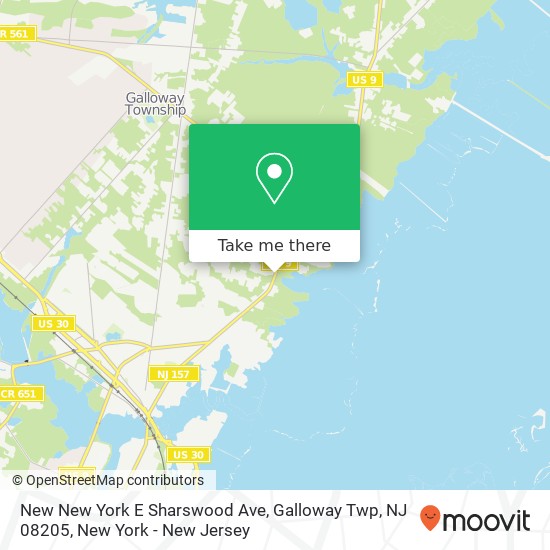 Mapa de New New York E Sharswood Ave, Galloway Twp, NJ 08205