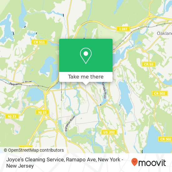 Joyce's Cleaning Service, Ramapo Ave map