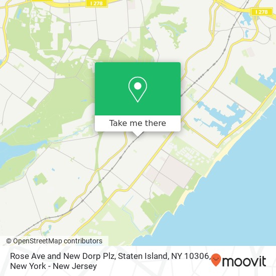 Mapa de Rose Ave and New Dorp Plz, Staten Island, NY 10306