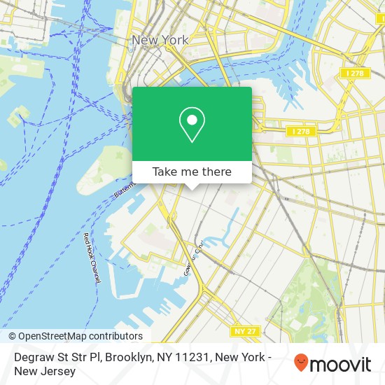 Mapa de Degraw St Str Pl, Brooklyn, NY 11231