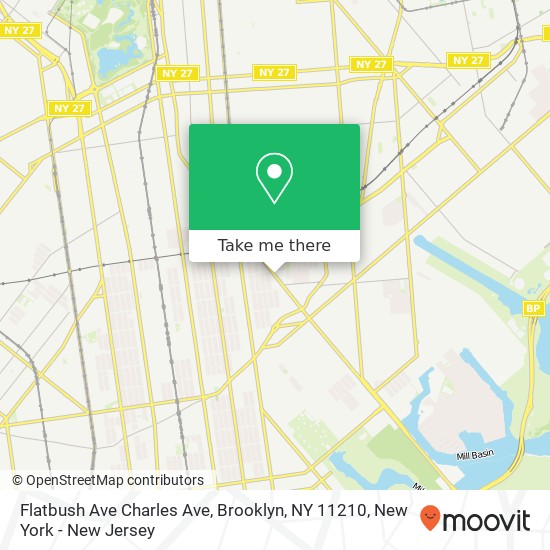 Mapa de Flatbush Ave Charles Ave, Brooklyn, NY 11210