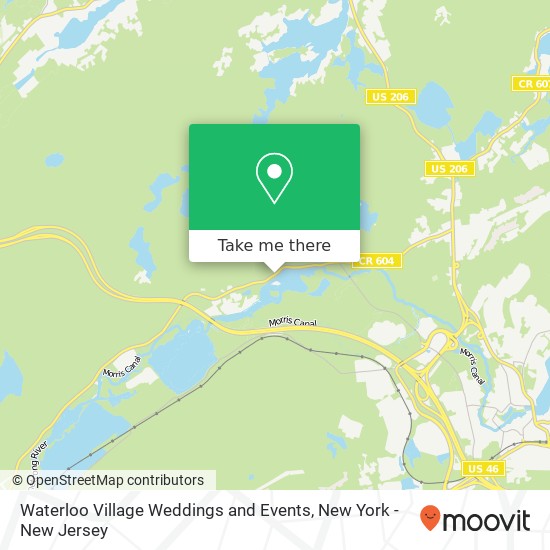 Waterloo Village Weddings and Events map