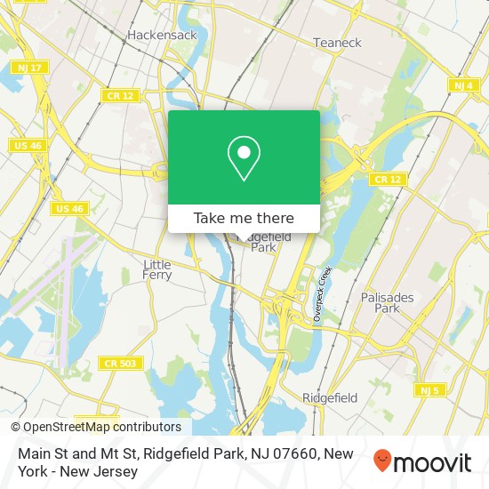 Main St and Mt St, Ridgefield Park, NJ 07660 map