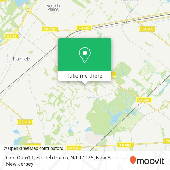 Coo CR-611, Scotch Plains, NJ 07076 map
