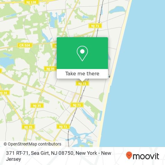Mapa de 371 RT-71, Sea Girt, NJ 08750