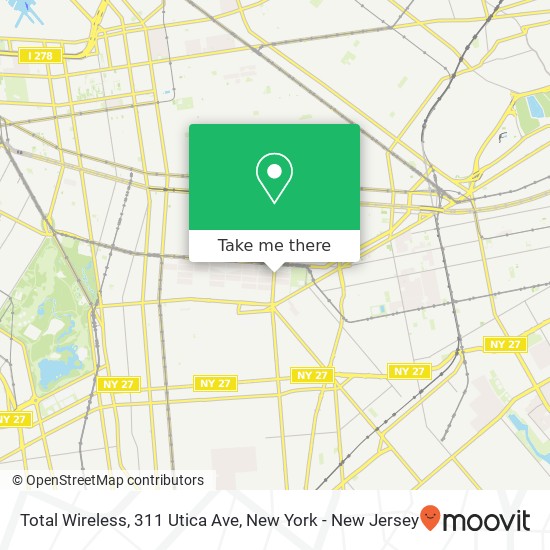 Total Wireless, 311 Utica Ave map