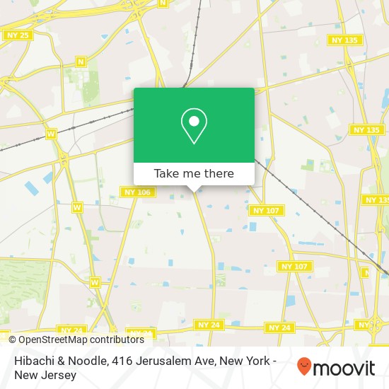 Mapa de Hibachi & Noodle, 416 Jerusalem Ave