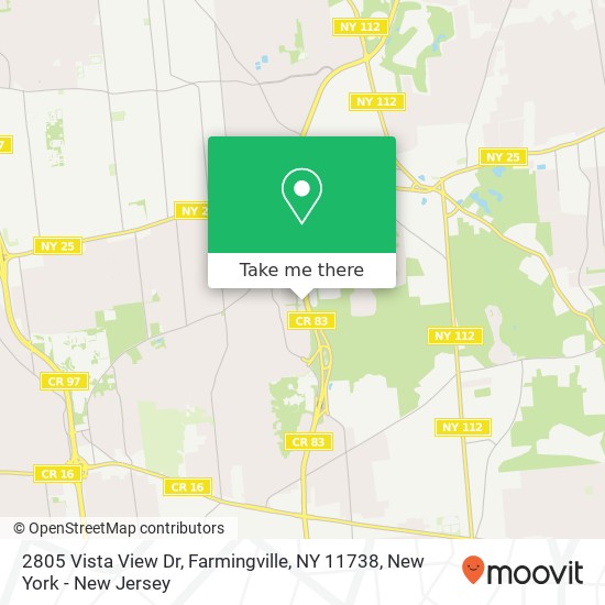 Mapa de 2805 Vista View Dr, Farmingville, NY 11738