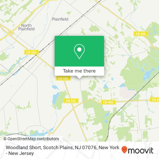 Mapa de Woodland Short, Scotch Plains, NJ 07076