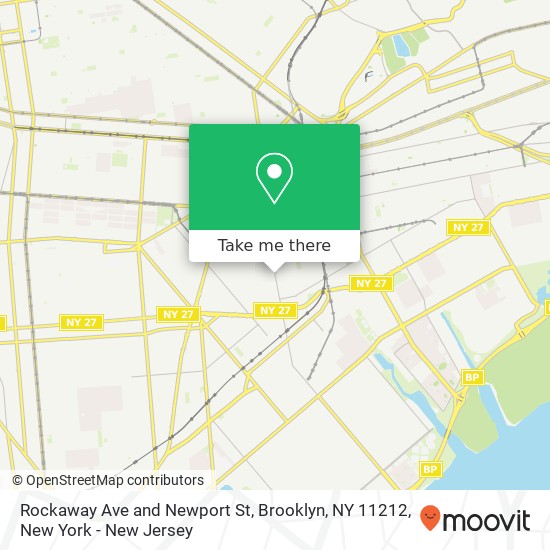 Rockaway Ave and Newport St, Brooklyn, NY 11212 map