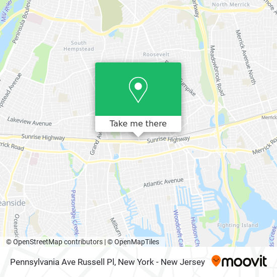 Mapa de Pennsylvania Ave Russell Pl