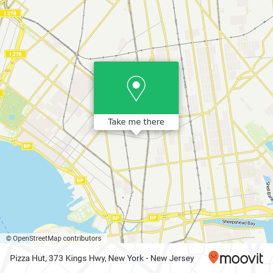 Mapa de Pizza Hut, 373 Kings Hwy