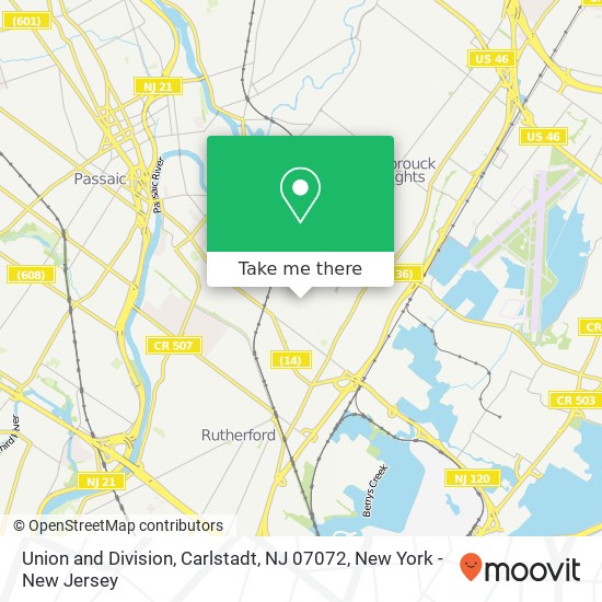 Union and Division, Carlstadt, NJ 07072 map