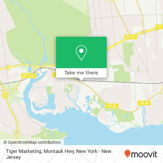 Tiger Marketing, Montauk Hwy map