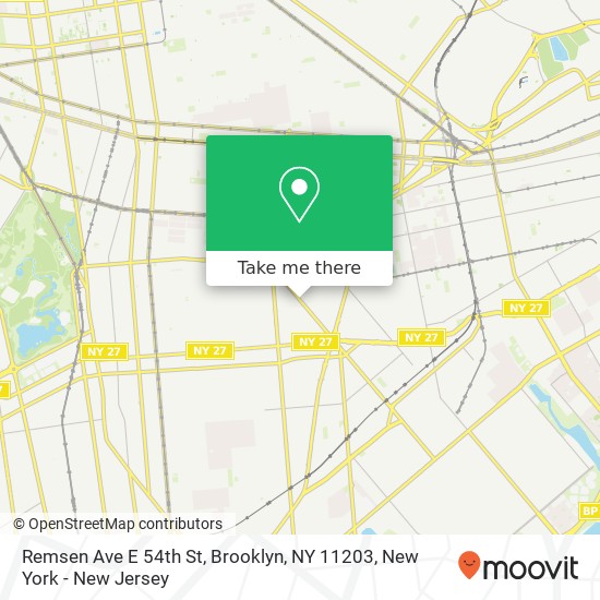 Remsen Ave E 54th St, Brooklyn, NY 11203 map