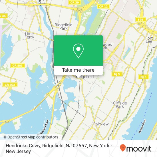 Mapa de Hendricks Cswy, Ridgefield, NJ 07657