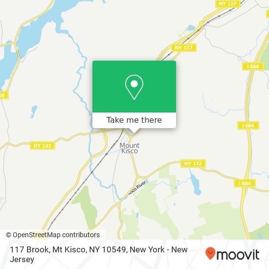 Mapa de 117 Brook, Mt Kisco, NY 10549