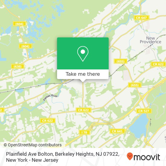 Plainfield Ave Bolton, Berkeley Heights, NJ 07922 map