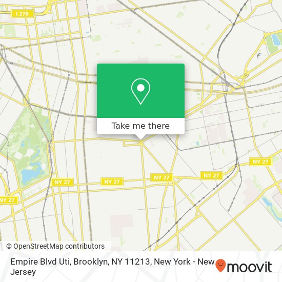 Mapa de Empire Blvd Uti, Brooklyn, NY 11213