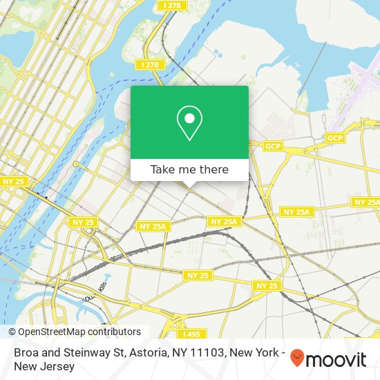 Mapa de Broa and Steinway St, Astoria, NY 11103