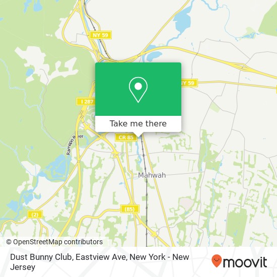 Mapa de Dust Bunny Club, Eastview Ave