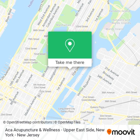 Aca Acupuncture & Wellness - Upper East Side map