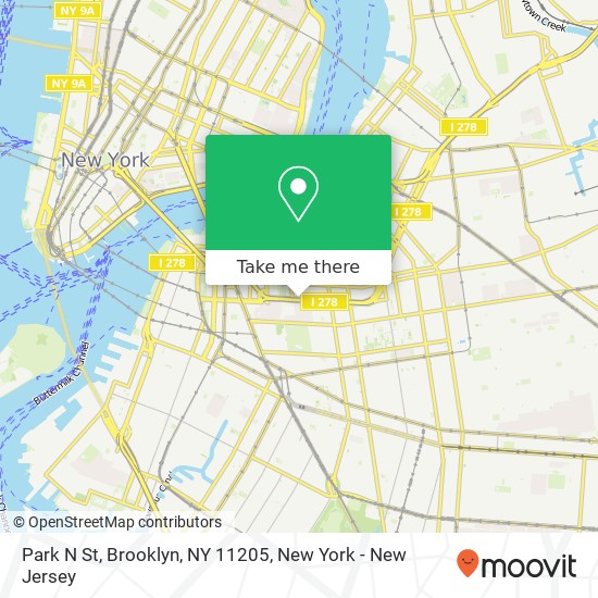 Mapa de Park N St, Brooklyn, NY 11205