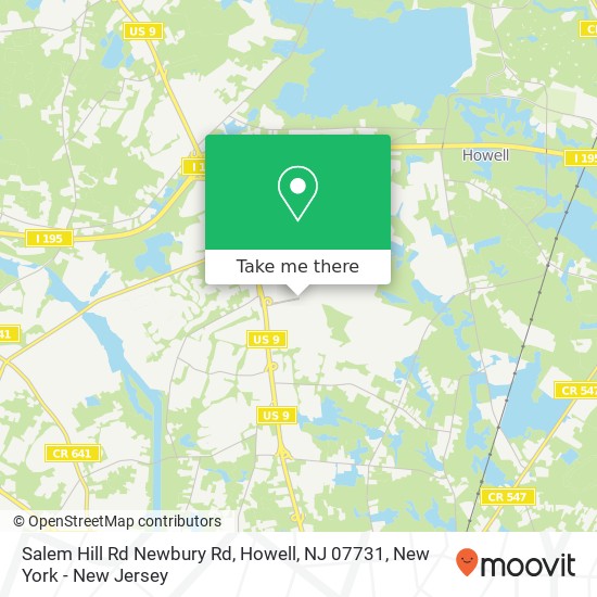 Mapa de Salem Hill Rd Newbury Rd, Howell, NJ 07731