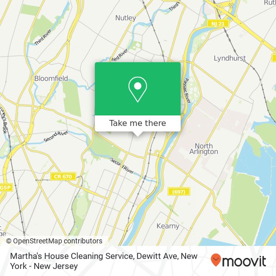 Mapa de Martha's House Cleaning Service, Dewitt Ave
