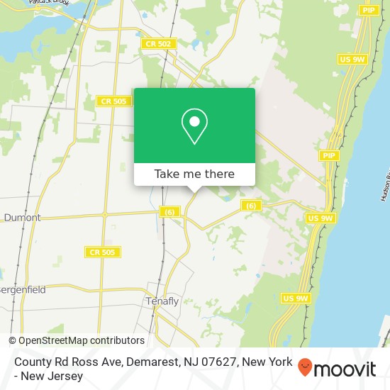 Mapa de County Rd Ross Ave, Demarest, NJ 07627