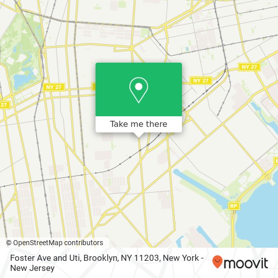 Foster Ave and Uti, Brooklyn, NY 11203 map