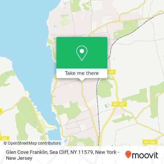 Mapa de Glen Cove Franklin, Sea Cliff, NY 11579