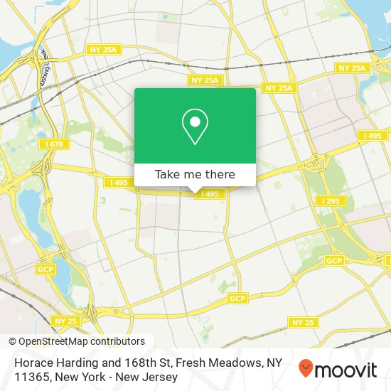 Mapa de Horace Harding and 168th St, Fresh Meadows, NY 11365