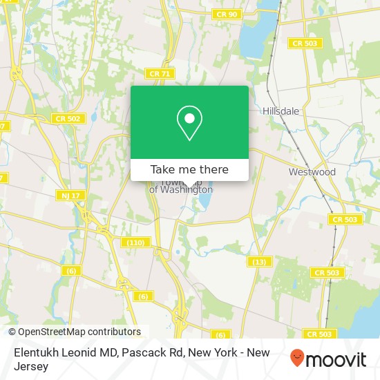 Elentukh Leonid MD, Pascack Rd map