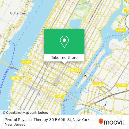 Pivotal Physical Therapy, 30 E 60th St map