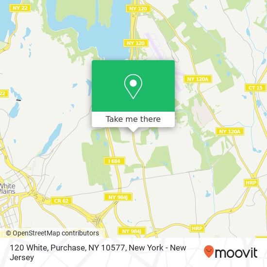 Mapa de 120 White, Purchase, NY 10577