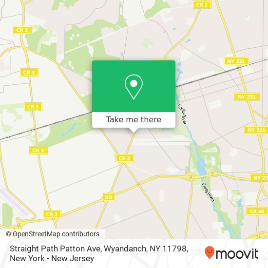Mapa de Straight Path Patton Ave, Wyandanch, NY 11798