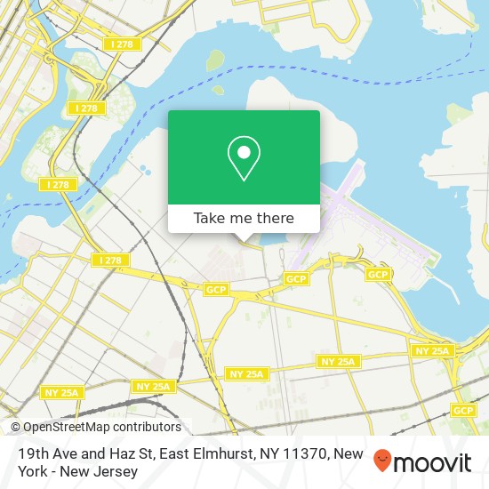 19th Ave and Haz St, East Elmhurst, NY 11370 map