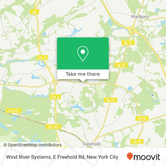 Mapa de Wind River Systems, E Freehold Rd