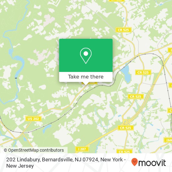 Mapa de 202 Lindabury, Bernardsville, NJ 07924