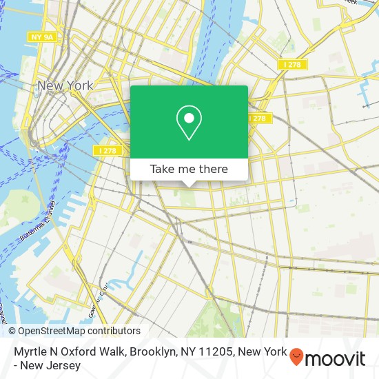 Myrtle N Oxford Walk, Brooklyn, NY 11205 map