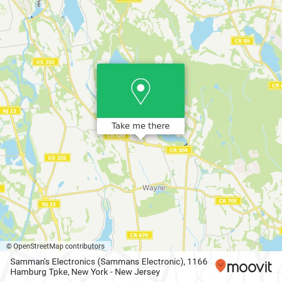 Samman's Electronics (Sammans Electronic), 1166 Hamburg Tpke map