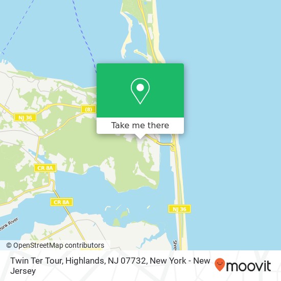 Twin Ter Tour, Highlands, NJ 07732 map
