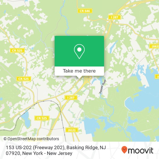 Mapa de 153 US-202 (Freeway 202), Basking Ridge, NJ 07920