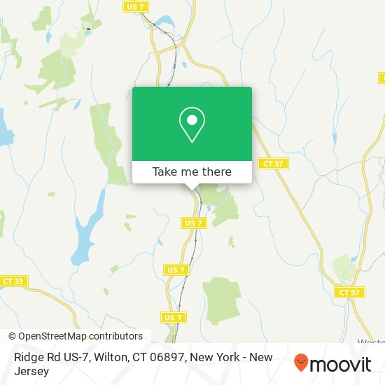 Mapa de Ridge Rd US-7, Wilton, CT 06897